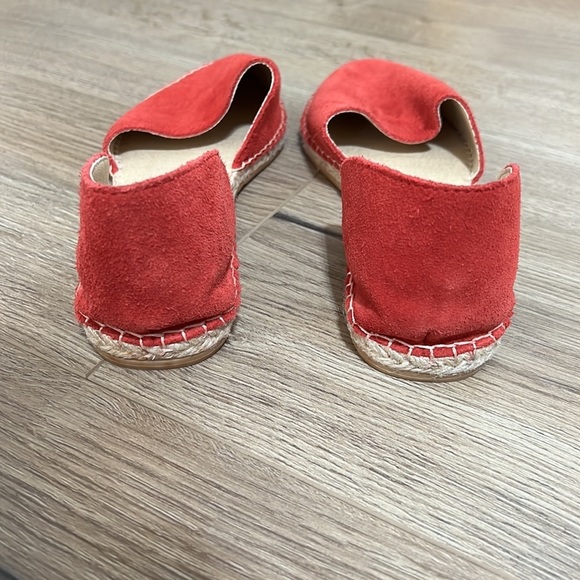 Macarena Sz 9 Red Suede Leather Iris D'Orsay Flat Espadrille Shoes - Picture 6 of 8
